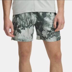 UA Vanish Woven Printed Men's 6" Shorts, Hydro Green/Black, Medium, NWT